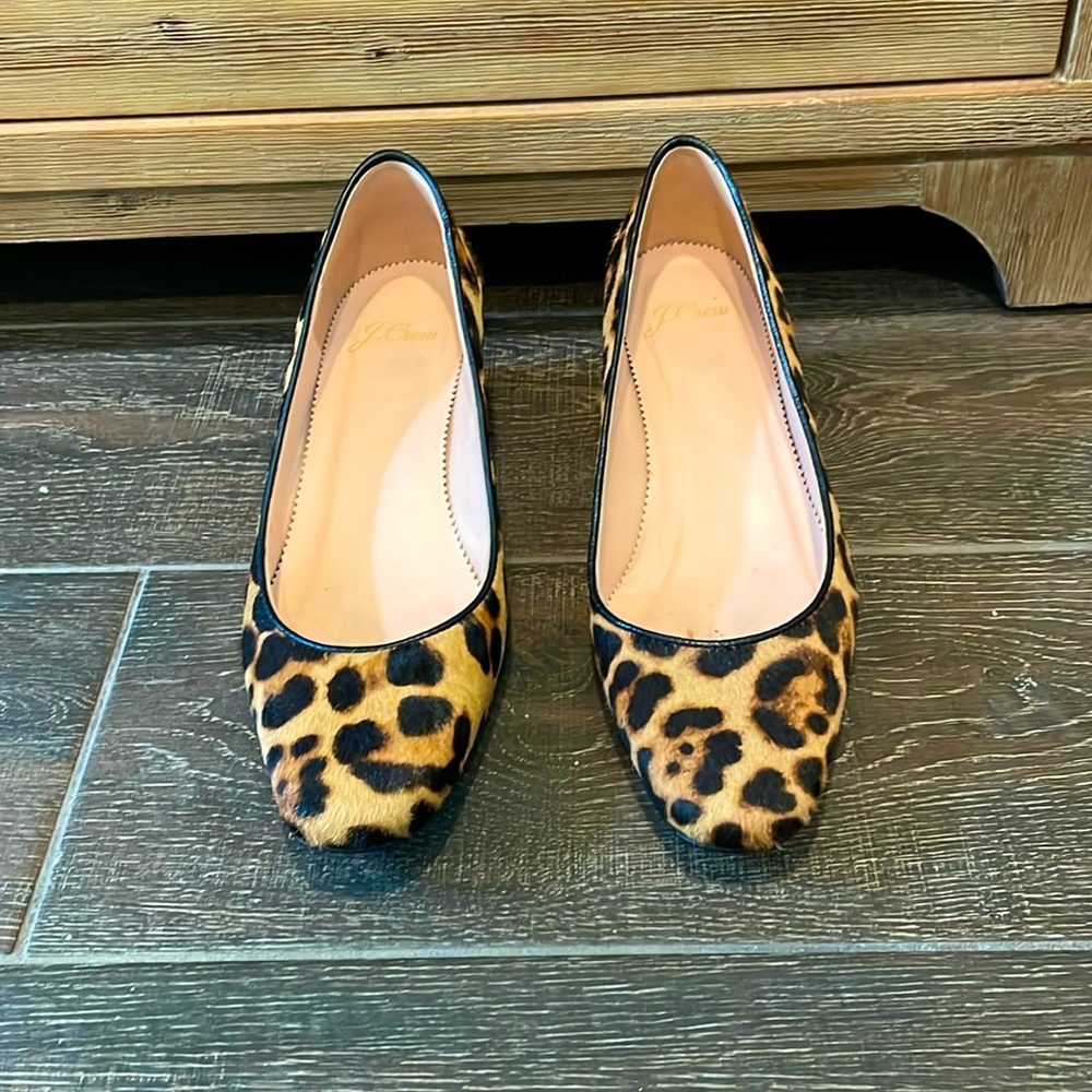 J Crew leopard print work pumps
